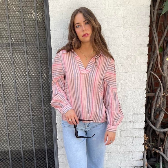 Anthropologie Tops - NEW self contrast bohemicn traci blouse sz s / sold at anthro $110